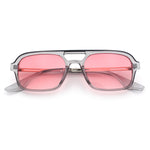 Hipster Hustler Pop Color Plastic Flat Top Racer Fashion Sunglasses