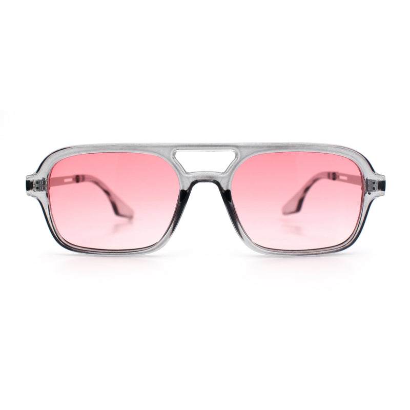Hipster Hustler Pop Color Plastic Flat Top Racer Fashion Sunglasses