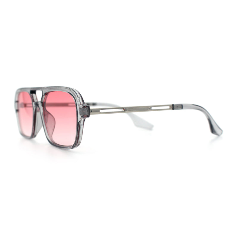 Hipster Hustler Pop Color Plastic Flat Top Racer Fashion Sunglasses
