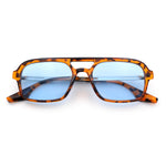 Hipster Hustler Pop Color Plastic Flat Top Racer Fashion Sunglasses