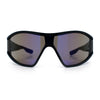Wrap Curved Color Mirror Oversize Shield Sport Plastic Sunglasses