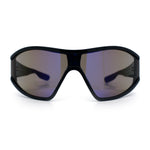 Wrap Curved Color Mirror Oversize Shield Sport Plastic Sunglasses