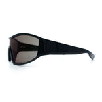 Wrap Curved Color Mirror Oversize Shield Sport Plastic Sunglasses