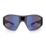 Wrap Curved Color Mirror Oversize Shield Sport Plastic Sunglasses