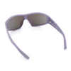 Wrap Curved Color Mirror Oversize Shield Sport Plastic Sunglasses