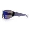 Wrap Curved Color Mirror Oversize Shield Sport Plastic Sunglasses