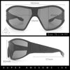 Wrap Curved Color Mirror Oversize Shield Sport Plastic Sunglasses