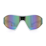Wrap Curved Color Mirror Oversize Shield Sport Plastic Sunglasses
