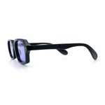 Hipster Narrow Rectangle Hustler Pop Color Lens Mid Temple Sunglasses