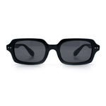 Hipster Narrow Rectangle Hustler Pop Color Lens Mid Temple Sunglasses