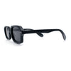 Hipster Narrow Rectangle Hustler Pop Color Lens Mid Temple Sunglasses
