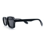 Hipster Narrow Rectangle Hustler Pop Color Lens Mid Temple Sunglasses