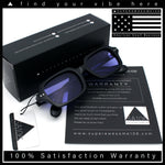 Hipster Narrow Rectangle Hustler Pop Color Lens Mid Temple Sunglasses