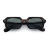 Hipster Narrow Rectangle Hustler Pop Color Lens Mid Temple Sunglasses