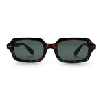 Hipster Narrow Rectangle Hustler Pop Color Lens Mid Temple Sunglasses