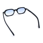 Hipster Narrow Oval Hustler Pop Color Lens Mid Temple Sunglasses