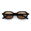 Hipster Narrow Oval Hustler Pop Color Lens Mid Temple Sunglasses