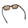 Hipster Narrow Oval Hustler Pop Color Lens Mid Temple Sunglasses