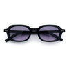 Hipster Narrow Oval Hustler Pop Color Lens Mid Temple Sunglasses