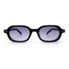Hipster Narrow Oval Hustler Pop Color Lens Mid Temple Sunglasses