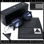 Hipster Narrow Oval Hustler Pop Color Lens Mid Temple Sunglasses