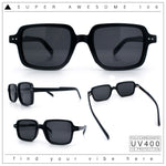 Retro Vintage Vibe Mid Temple Horn Rim Hipster Fashion Sunglasses
