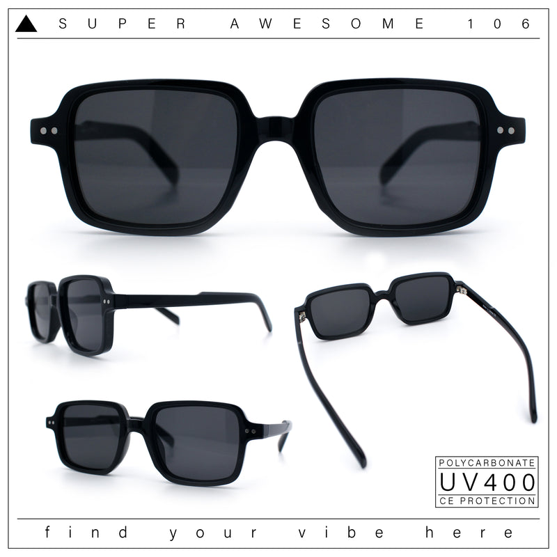 Retro Vintage Vibe Mid Temple Horn Rim Hipster Fashion Sunglasses