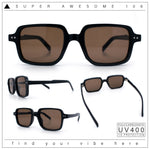Retro Vintage Vibe Mid Temple Horn Rim Hipster Fashion Sunglasses