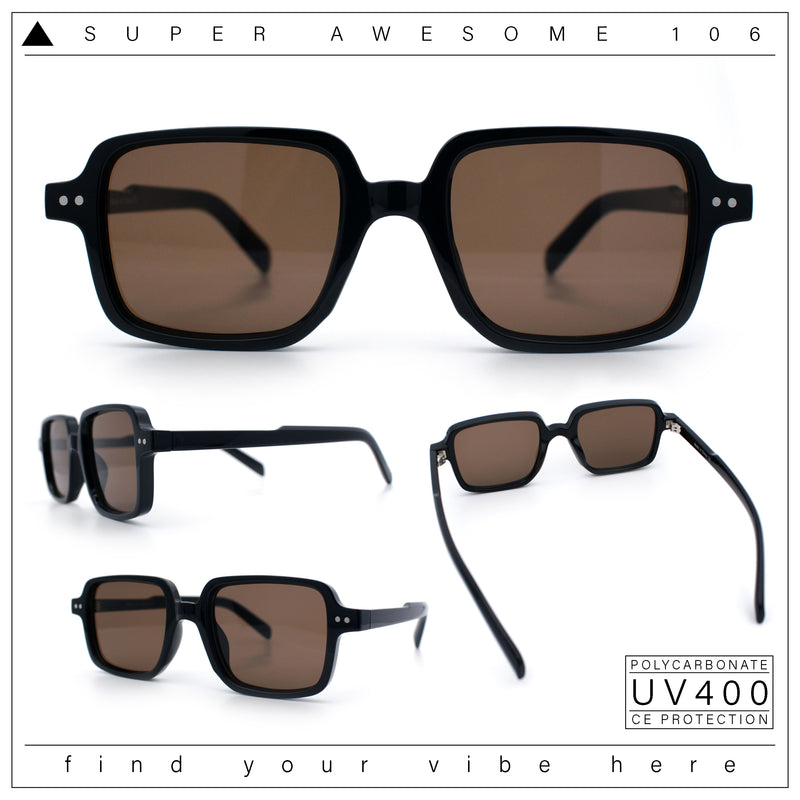 Retro Vintage Vibe Mid Temple Horn Rim Hipster Fashion Sunglasses