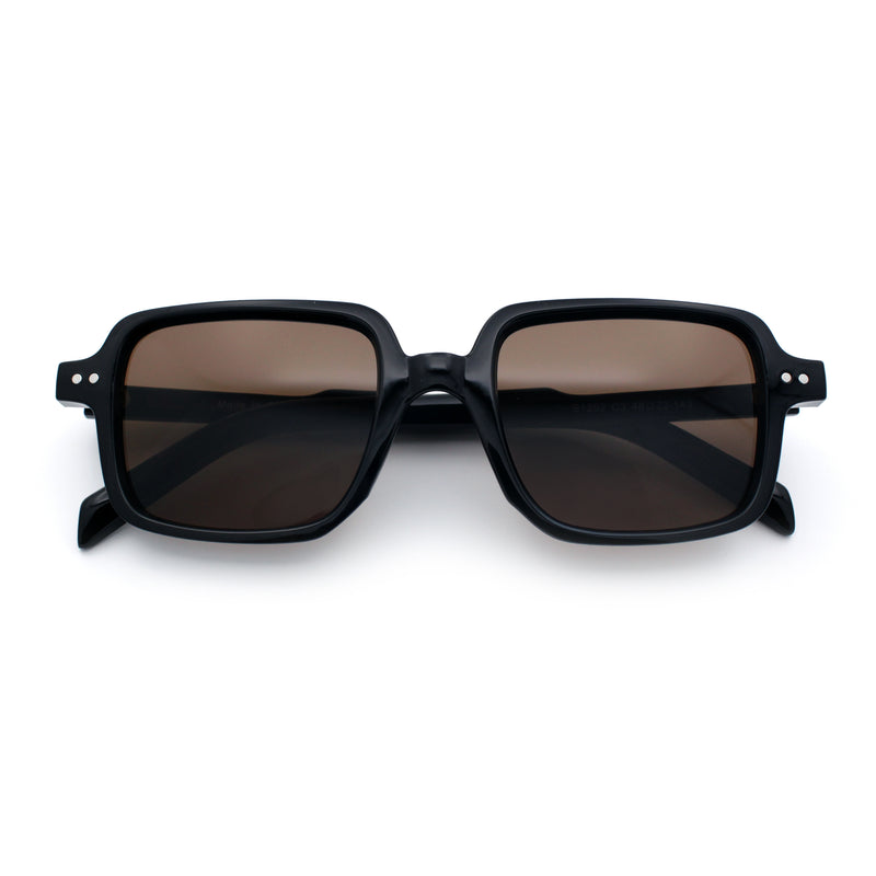 Retro Vintage Vibe Mid Temple Horn Rim Hipster Fashion Sunglasses