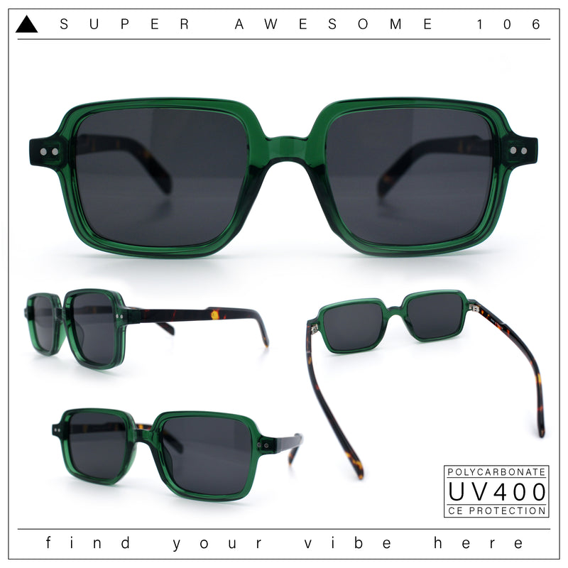 Retro Vintage Vibe Mid Temple Horn Rim Hipster Fashion Sunglasses