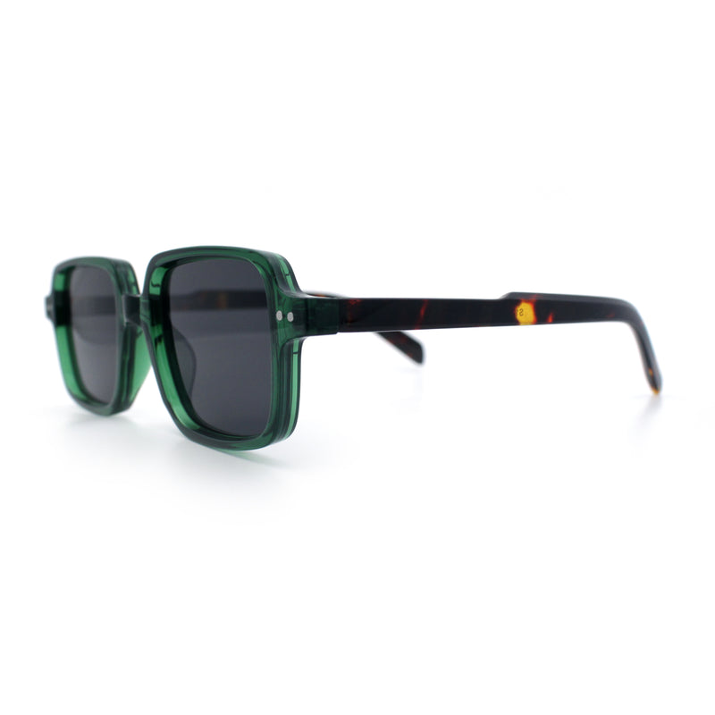 Retro Vintage Vibe Mid Temple Horn Rim Hipster Fashion Sunglasses