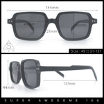 Retro Vintage Vibe Mid Temple Horn Rim Hipster Fashion Sunglasses