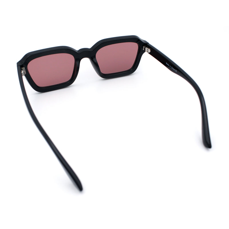 Retro Thick Plastic Minimal Rectangle Hipster Fashion Sunglasses
