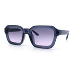 Retro Thick Plastic Minimal Rectangle Hipster Fashion Sunglasses
