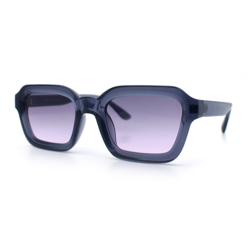 Retro Thick Plastic Minimal Rectangle Hipster Fashion Sunglasses