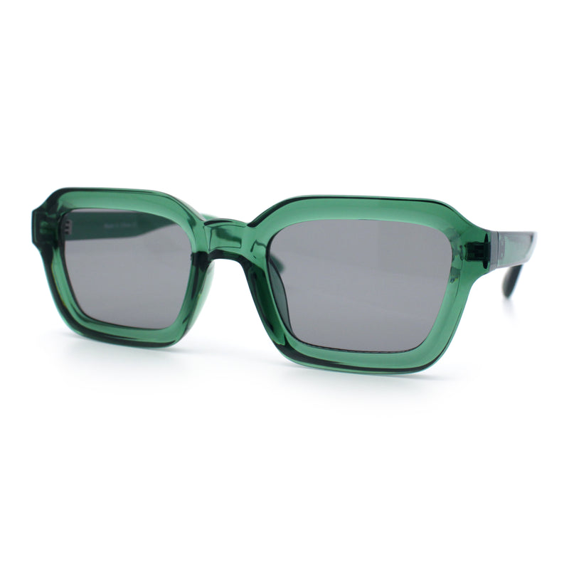 Retro Thick Plastic Minimal Rectangle Hipster Fashion Sunglasses