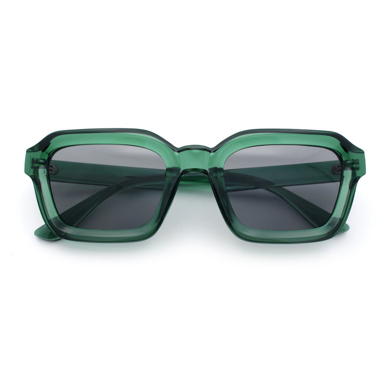 Retro Thick Plastic Minimal Rectangle Hipster Fashion Sunglasses