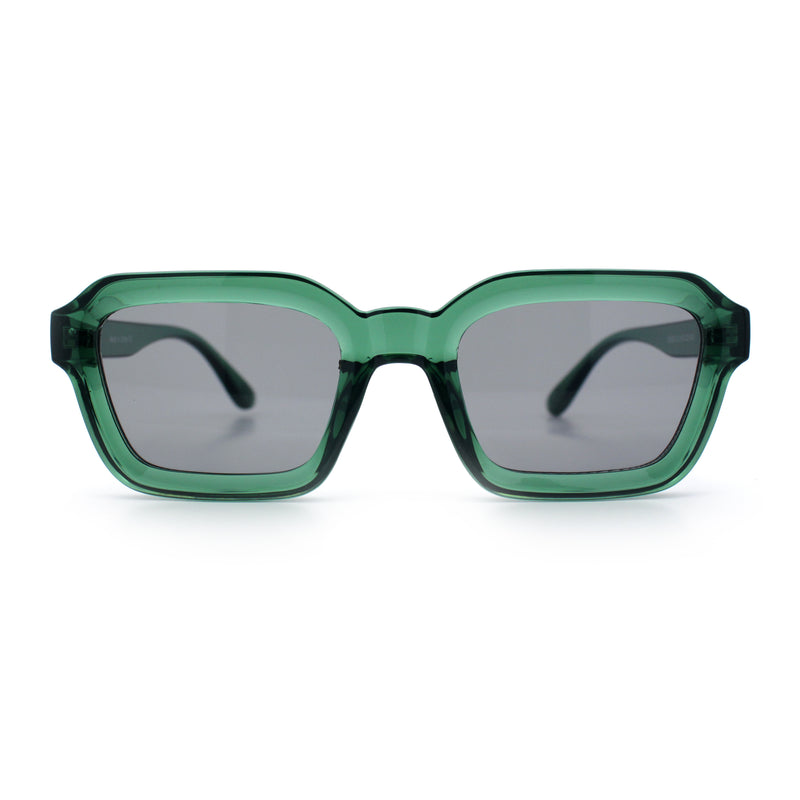 Retro Thick Plastic Minimal Rectangle Hipster Fashion Sunglasses