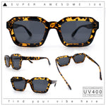 Retro Thick Plastic Minimal Rectangle Hipster Fashion Sunglasses