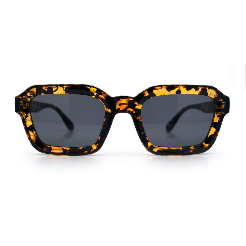 Retro Thick Plastic Minimal Rectangle Hipster Fashion Sunglasses
