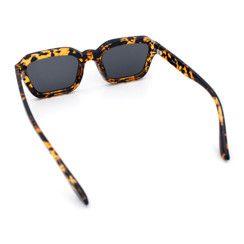 Retro Thick Plastic Minimal Rectangle Hipster Fashion Sunglasses