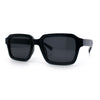 Classy Rectangle Horn Rim Minimal Fashion Retro Vintage Sunglasses