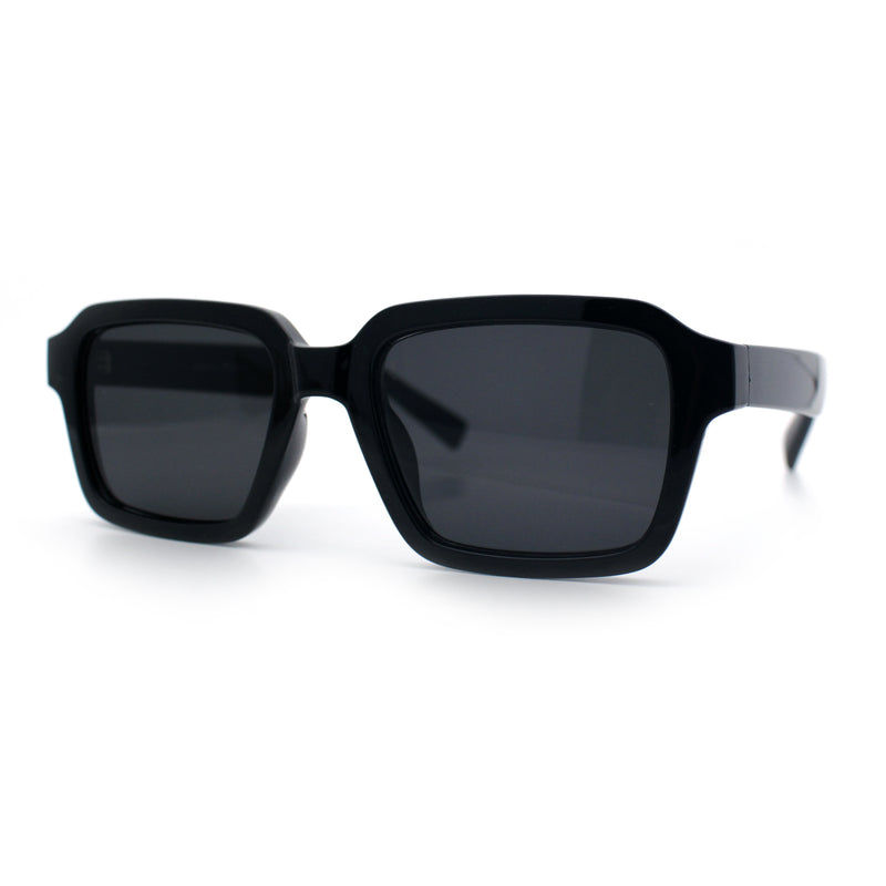 Classy Rectangle Horn Rim Minimal Fashion Retro Vintage Sunglasses