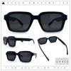 Classy Rectangle Horn Rim Minimal Fashion Retro Vintage Sunglasses