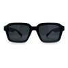 Classy Rectangle Horn Rim Minimal Fashion Retro Vintage Sunglasses