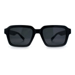 Classy Rectangle Horn Rim Minimal Fashion Retro Vintage Sunglasses