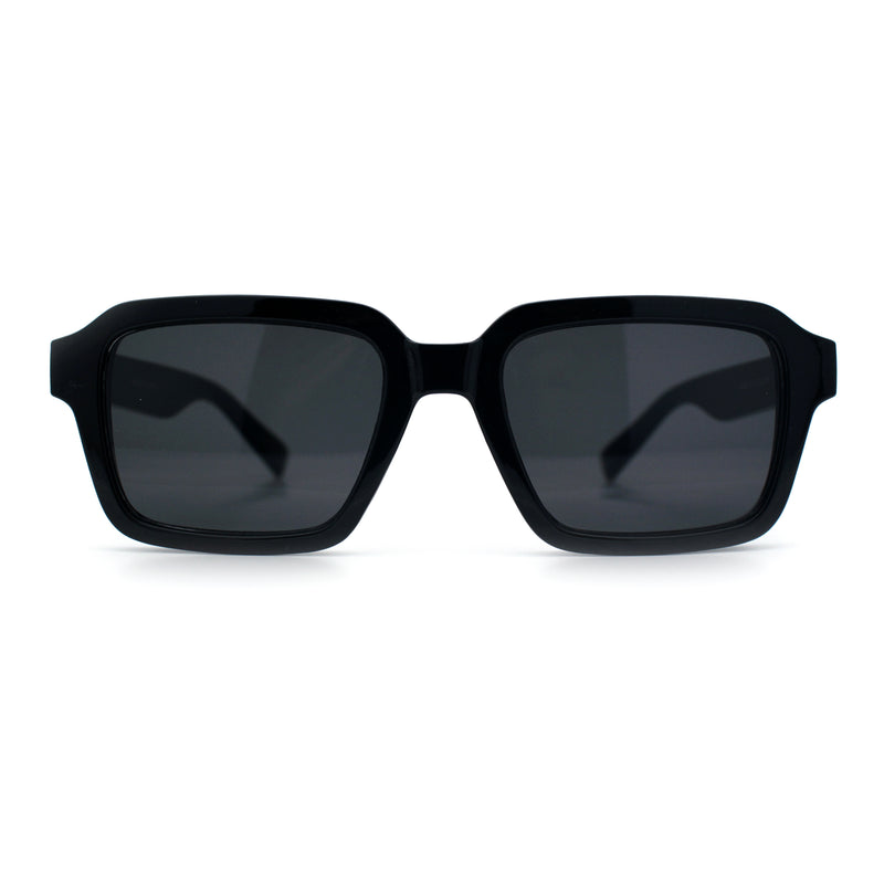 Classy Rectangle Horn Rim Minimal Fashion Retro Vintage Sunglasses