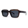 Classy Rectangle Horn Rim Minimal Fashion Retro Vintage Sunglasses