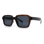 Classy Rectangle Horn Rim Minimal Fashion Retro Vintage Sunglasses